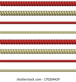 set of line rope. realistic vector eps10  