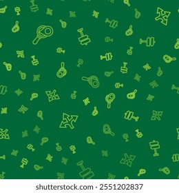 Set line Search location, Road traffic sign and  on seamless pattern. Vector