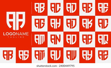 Satz des Linienschildbriefs A Logo-Design-Branding