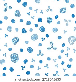 Defina a proteção de linha para proteger contra vírus, vírus e positivo em um padrão perfeito. Vetor