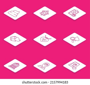 Set Line Shit, Turtle, Clipboard With Medical Clinical Record Pet, Veterinary Symbol, Collar Name Tag And Heart, Cage For Birds And Map Pointer Veterinary Medicine Hospital Icon. Vector