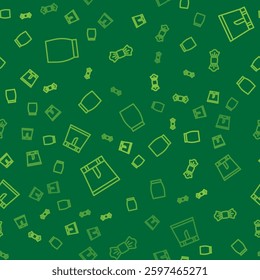 Set line Skirt,  and Bow tie on seamless pattern. Vector