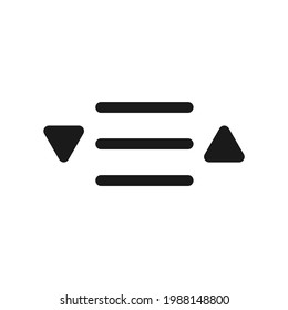 Set Line Spacing Icon. Text Editor Button For UI Design.