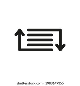 Set Line Spacing Icon. Text Editor Button For UI Design.