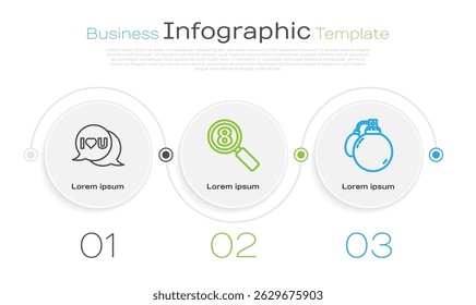 Mettre en ligne Speech bubble avec Je t'aime, Recherche 8 Mars et Parfum. Template infographique d'entreprise. Image vectorielle