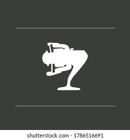 Set line Spinning reel   icon isolated on black background. Vector