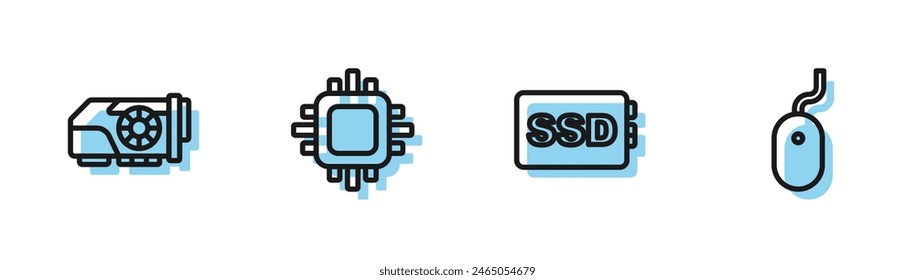 Video Establecer la línea de la tarjeta SSD, Vector