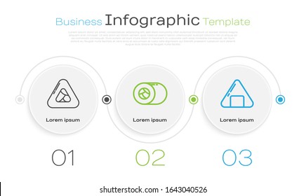 Set line Sushi, Sushi and Sushi. Business infographic template. Vector