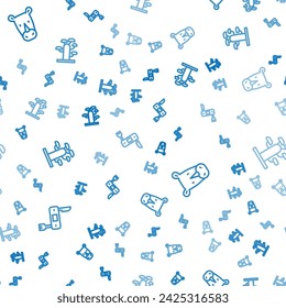 Set line Swiss army knife, Rhinoceros and African tree on seamless pattern. Vector