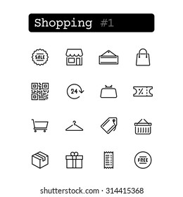 Set line thin icons. Vector. Finance, banking, business