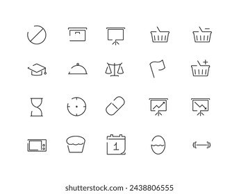 Set of line Universal icons web interfaces