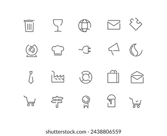 Conjunto de línea Iconos universales interfaces web