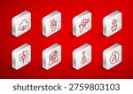 Set line Vinyl disk, Peace symbol, No war, Cactus, Guitar, cloud, Hippie girl and Marijuana icon. Vector