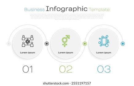 Fije la línea de propagación del virus, el género y la barra de jabón. Plantilla de infografía de negocios. Vector