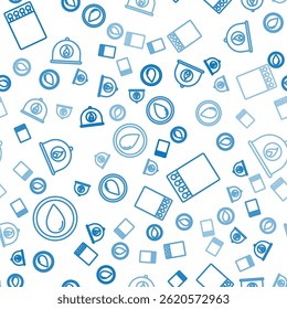 Set line Water drop, Open matchbox and matches and Firefighter helmet on seamless pattern. Vector