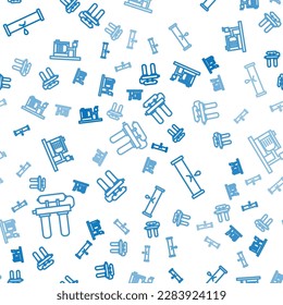 Set line Water filter, Broken pipe with leaking water and Electric water pump on seamless pattern. Vector