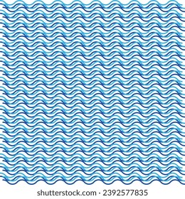 Set of line water waves design vector
