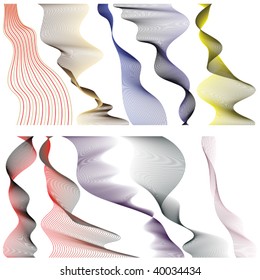 Set of linear banners for your design on white background. Vector illustration.