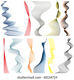 Set of linear banners for your design on white background. Vector illustration.