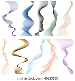 Set of linear banners for your design on white background. Vector illustration.