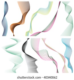 Set of linear banners for your design on white background. Vector illustration.