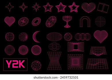 Set lineal negro geométrico neón ácido rosa figura de marco y2k, 3d Set lineal negro geométrico neón ácido rosa figura de marco y2k, 3d . Vector para cartel, Anuncio.  No. Vector para cartel, Anuncio. 