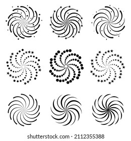 Set of Linear fireworks. Festive sparkles, carnival salutes. Christmas, 4th july, birthday and winter holidays outline firework explosion vector element. Flash rocket, pyrotechnic effects, salute
