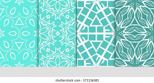 set of LINEAR GEOMETRIC seamless pattern background. Luxury texture for wallpaper, invitation. vector illustration.