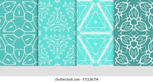 set of LINEAR GEOMETRIC seamless pattern background. Luxury texture for wallpaper, invitation. vector illustration.