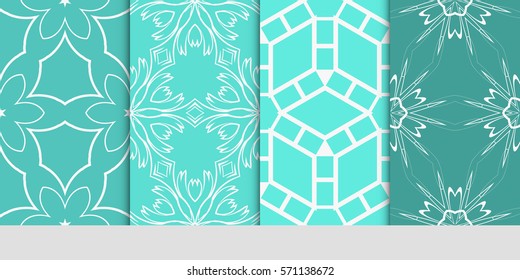 set of LINEAR GEOMETRIC seamless pattern background. Luxury texture for wallpaper, invitation. vector illustration.