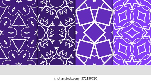 set of LINEAR GEOMETRIC seamless pattern background. Luxury texture for wallpaper, invitation. vector illustration.