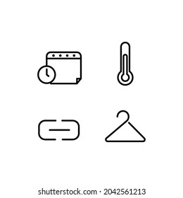 Conjunto de iconos lineales de colección de vectores aislados en fondo blanco