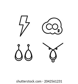 Set of linear icon design collection