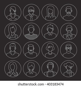 a set of linear icons