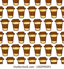 Set of linear icons for coffeeshop