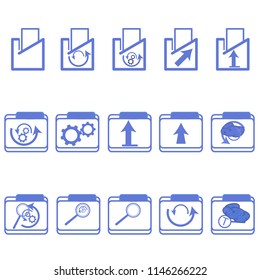 Set of linear icons on the theme of SEO optimization, isolated on white background