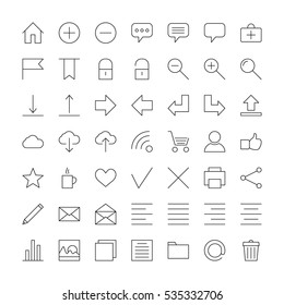 Set of linear icons for web site and for your phone.