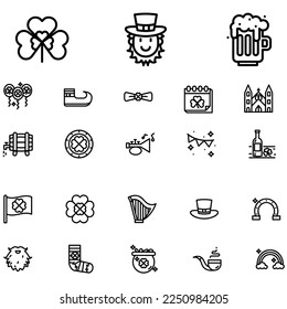 Set of linear Saint Patrick's Day Icons