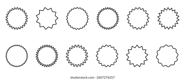Set of linear starburst isolated on transparent background vector illustration. Line starburst frames. - Powered by Shutterstock - Get 15% off with code: PIKWIZARD15