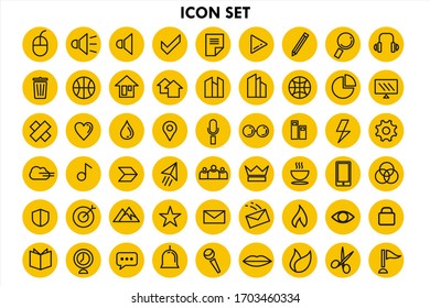 Conjunto de iconos web lineales Vector libre