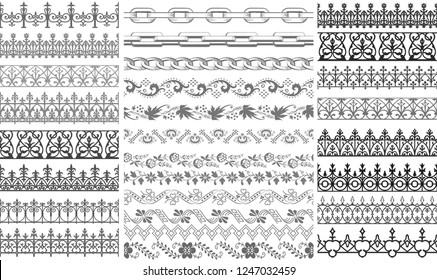 Set of lines borders