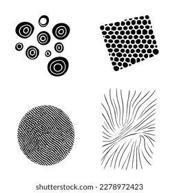 El conjunto de líneas cuadradas da forma a trazos de fondo dibujados a mano artística. Diseño de ilustración vectorial.