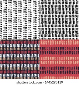 Set. Lines. Vector illustration of seamless patterns.
