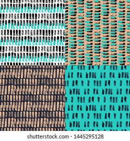 Set. Lines. Vector illustration of seamless patterns.
