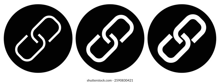 Set of link icons. Url link icons set. Link, share or external link collection. Chain logo. Vector illustration