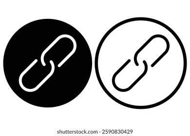 Set of link icons. Url link icons set. Link, share or external link collection. Chain logo. Vector illustration