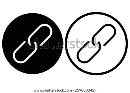 Set of link icons. Url link icons set. Link, share or external link collection. Chain logo. Vector illustration