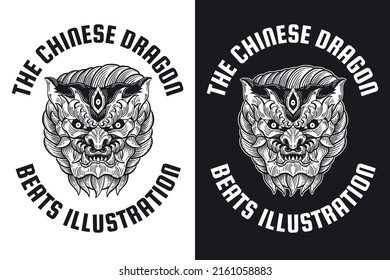 Set Lion Beast Animal Hand drawn Hatching Outline Symbol Tattoo Merchandise T-shirt Merch vintage