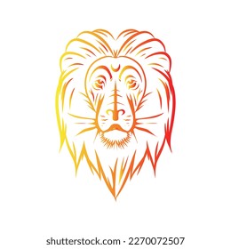 set of lion head mascot, logo, icon, isolated on white background. animal, lion, head, lion head, beast, hunting, hunter, trophy, emblem, fire lion head, sticker, clipart, simple, vector illustration