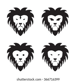 Set of Lion icon and symbol, vector object